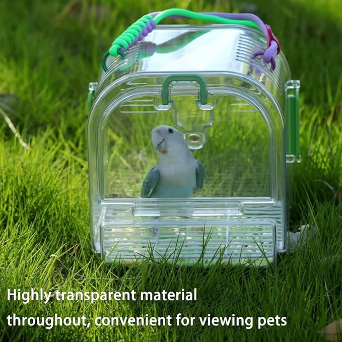 Parrot Go Out Portable Bird Bag, Clear Pet Cage, Convenient Travel Bag, Budgie Special Outdoor Bird Viewing Portable Cage