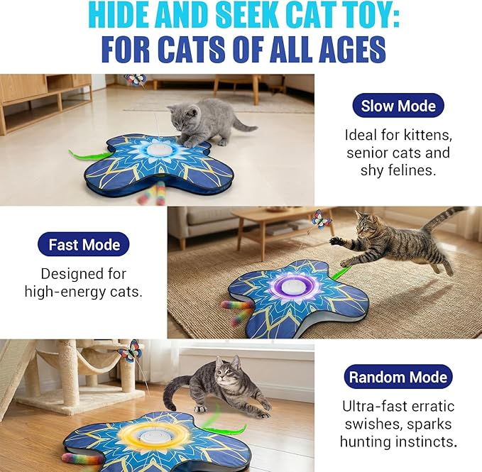 Interactive Cat Toys For Indoor Cats, Rechargeable Touch Automatic Cat Toy - Image 4