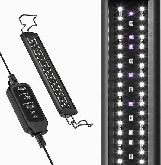 9W LED UVB Light for Reptiles, 7,000 Hrs Lifespan Full Visible Spectrum Lighting, UVB & UVA Reptile Light Fixture with Dimming Controller, UVB Light Bar for Bearded Dragons, Snakes, Turtles, Gecko