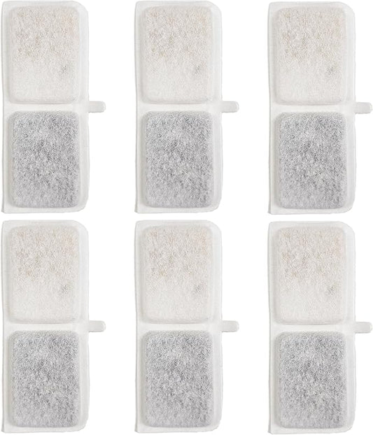 Level One Pets Duo 2 in 1 Submersible Aquarium Filter - Replacement 6 Pack Carbon and Resin Filter