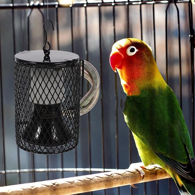 1set Reptile Heating Lamp Holder Lampshade for Heat Preservation Pet Enclosures for Turtles Lizards and Other Reptiles Us