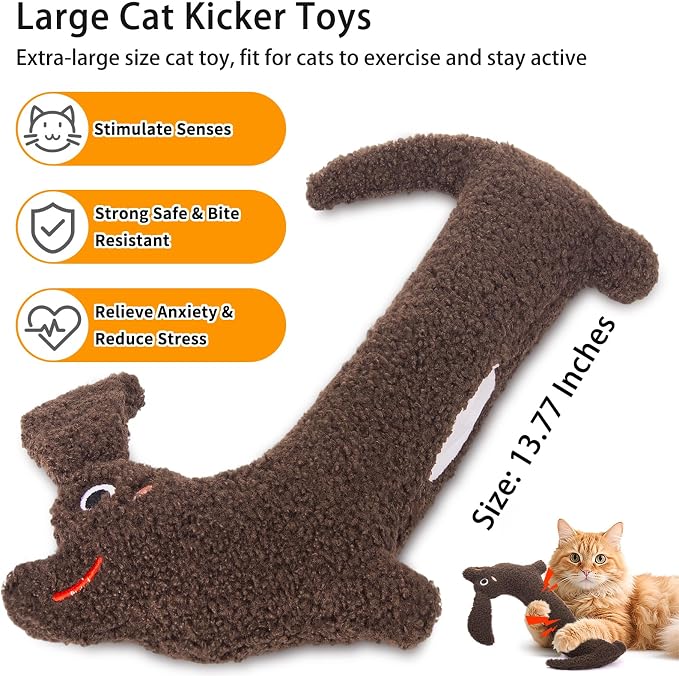 ETEKYER Refillable Catnip Cat Kicker Toy, Large, 13.77 Inches - Image 2