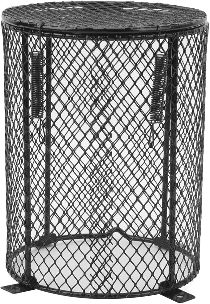 GLOGLOW Reptile, Anti Scald Heater Guard, Universal Fit for Most Reptiles, Easy Installation, Metal Construction (Round)