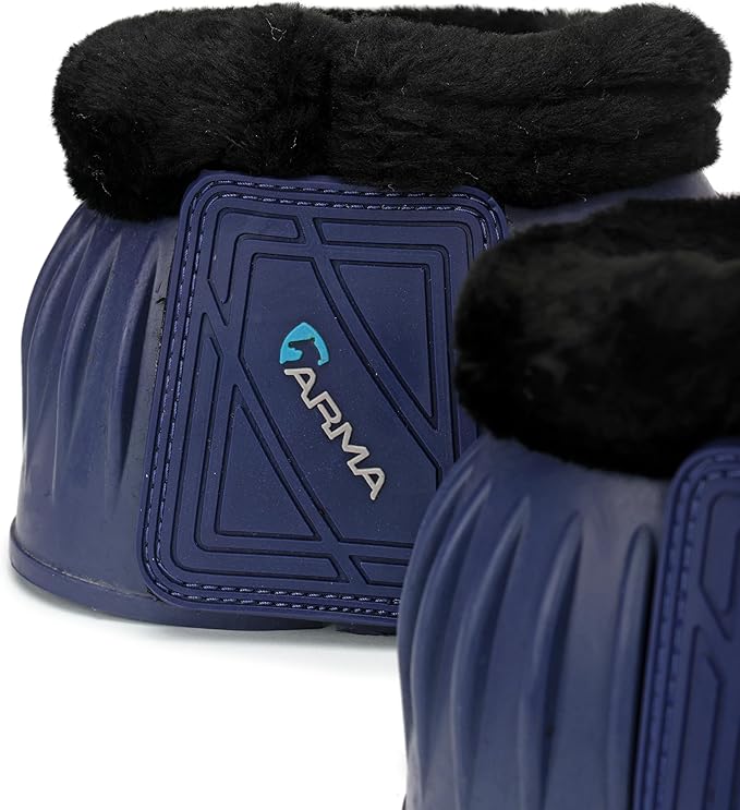 Shires ARMA Fleece Trim Bell Boot (Navy, Pony)