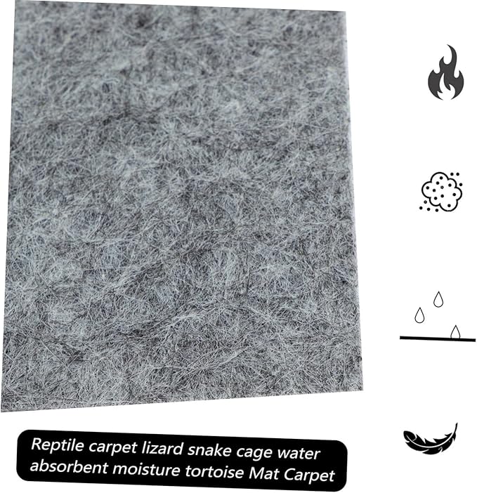 NOLITOY Bearded Dragon Lizard Carpet Liner Comfortable Reptile Terrarium Substrate Mat for Tortoise and Other Reptiles -Absorbent Bedding