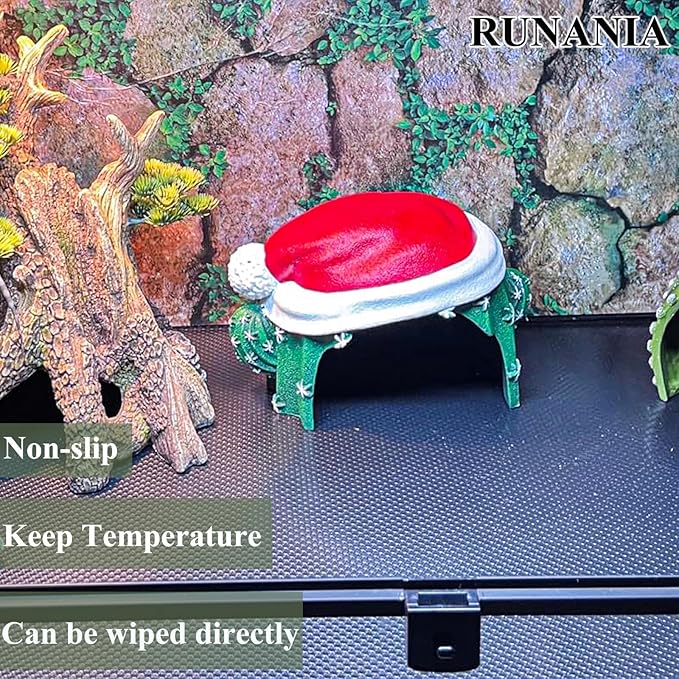 RUNANIA Bearded Dragon Tank Accessories, Reptile Mat Hammock Plants Bridge Jungle Climber Vines Terrarium Decorations for Bearded Dragon Lizard Snake