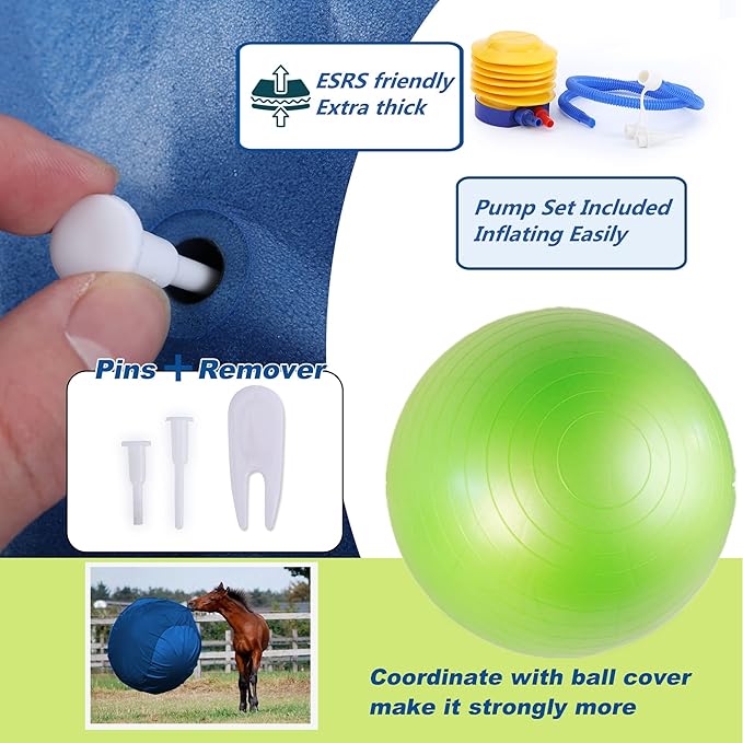 Horse Ball 40inch - Extra Large Toy for Adult Horses, Ideal for Pasture & Indoor Stall Boredom Relief