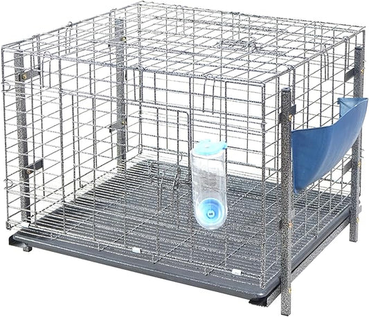 Stackable Rabbit Breeding Cage with Feeder and Water Bottle Easy-Clean, 24 x 24 x 16 inches, Guinea Pig Ferret Bunny Hutch