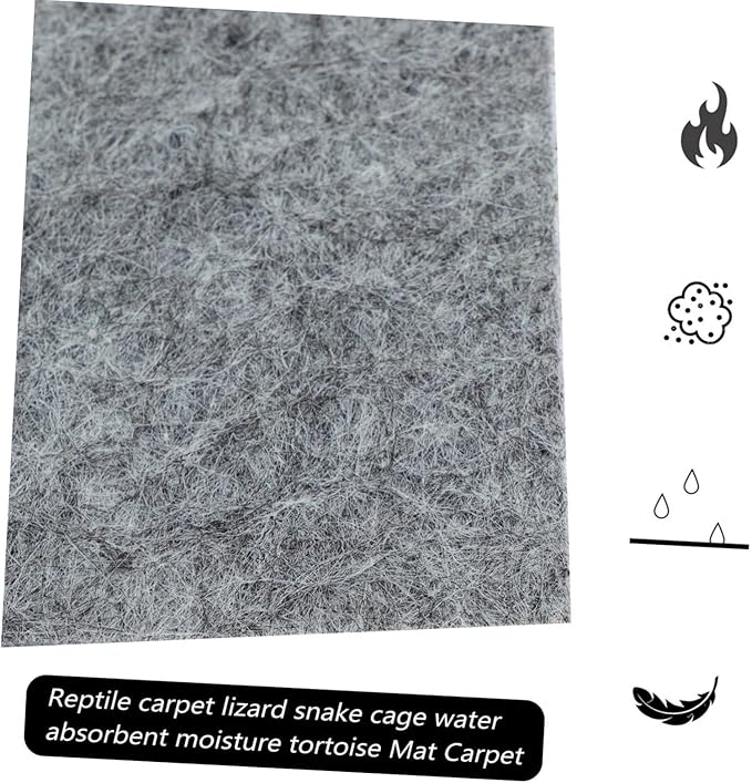BESPORTBLE Terrarium Liner Reptile Carpet Bedding Mat for Tortoises Lizards and Snakes Soft Breathable and Reusable Substrate for Clean Habitat Absorbent