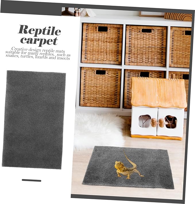 BESPORTBLE 2pcs Convenient Reptile Carpet Absorbent Tortoise Bedding Mat Breathable and Wear-Resistant for Snakes Lizards and Geckos Terrarium Decor