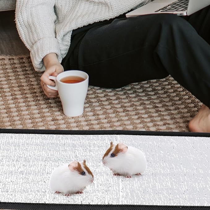 jojofuny Reptile Heating Pad Insulation Film Keep Warming Heat Mat Under Tank Terrarium Heater Set for Pets 2pcs