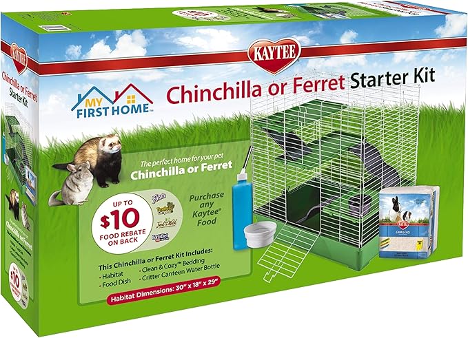 Kaytee My First Home Starter Kit Habitat for Pet Ferrets or Chinchillas