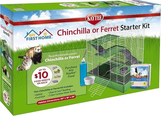 Kaytee My First Home Starter Kit Habitat for Pet Ferrets or Chinchillas
