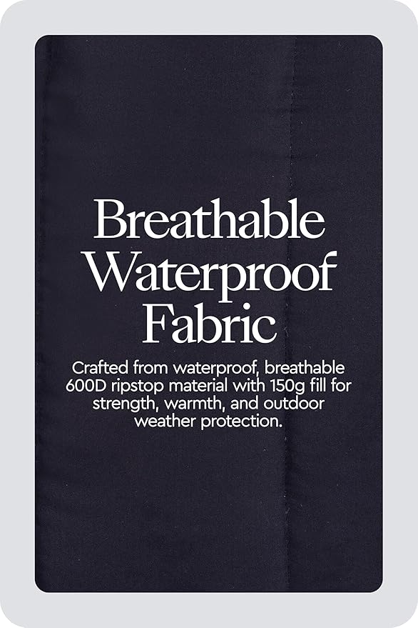 HORZE Glasgow Medium Weight Waterproof Combo Turnout Winter Horse Blanket with Neck Cover (150g Fill) - Dark Blue - 75 in