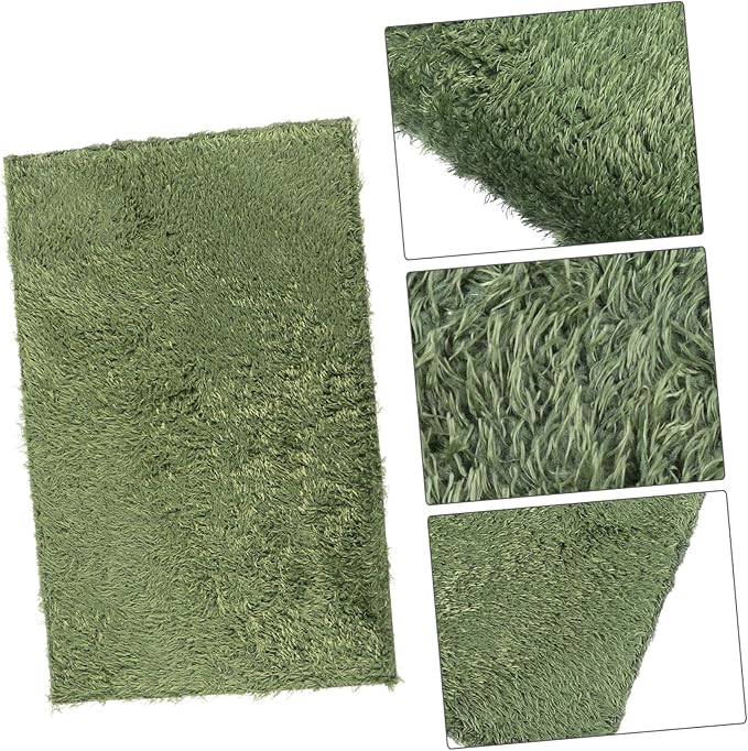 2pcs Moss Reptile Carpet Substrate Liner for Turtle Habitat and Lizard Terrarium Breathable Reptile Mat with Moisture Retention Soft Comfortable Bedding for Snakes Turtles
