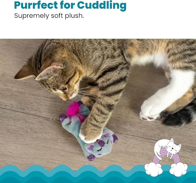 Catstages Cuddle Pal Unicorn Soothing Plush Purple Cat Toy, 8.5" x 5.5" - Image 4