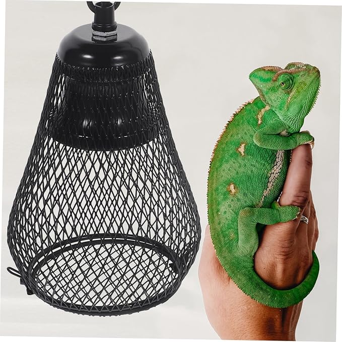 Mikikit Reptile Heating Lamp Shade Scale Lamp Mesh Cover Easy Install Remove High-Strength Mesh Heat Dissipation Pet Accessory