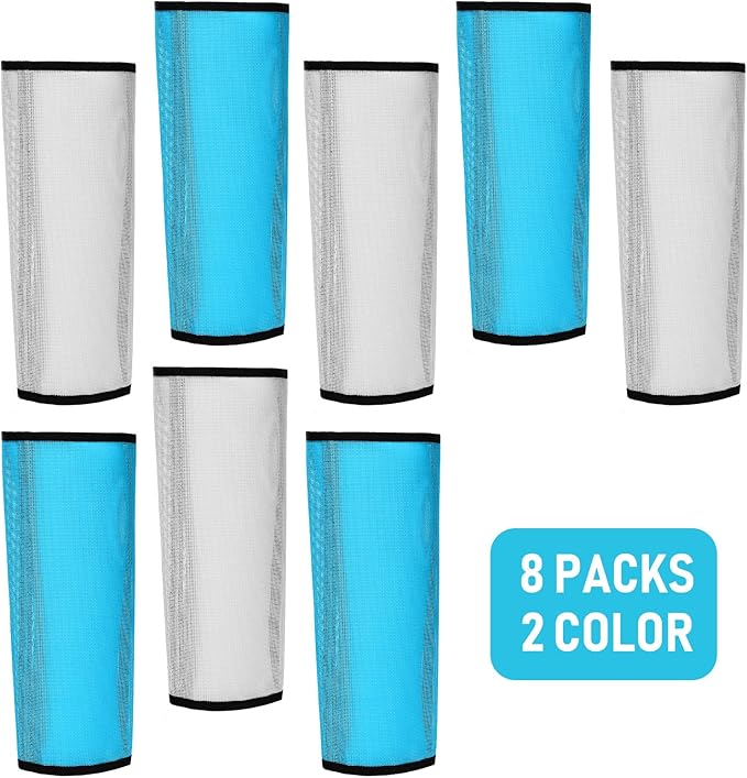 Jexine Set of 8 Mesh Fly Boots for Horse Loose Fitting Non Slip Breathable Horse Fly Leggings Protective Reduces Stress Leg Fatigue Wraps for Preventing Flies Mosquitoes Bite