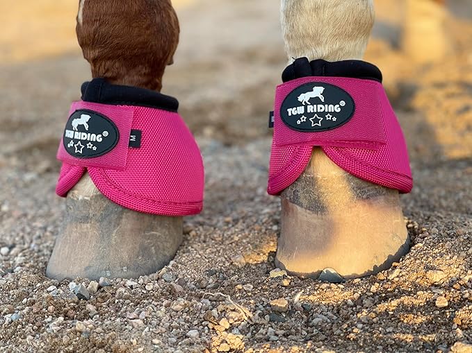 TGW RIDING 2520D Horse Bell Boots No-Turn Horse Bell Boots, Equine Ballistic Hoof Overreach Bell Boot, Pair