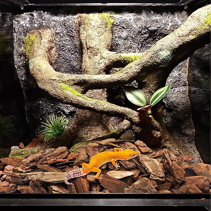 Hamiledyi Reptile Bark Bedding 22.9oz Tortoise Terrarium Substrate Natural Pine Bark Mulch Reusable Wood Chips for Bearded Dragon Snake Box Turtle Gecko Hermit Crabs(Small)