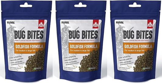 Fluval (3 Pack) Bug Bites Goldfish Formula for Medium to Large Fish