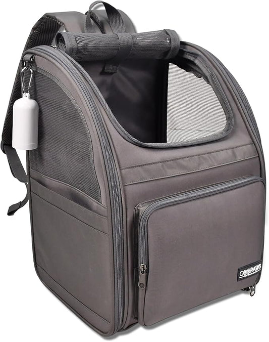 Jespet Pet Backpack Carrier for Small Dog, Puppy, Soft Carrier Backpack Ideal for Traveling, Hiking, Walking and Outdoor Activities with Family (4-Grey)