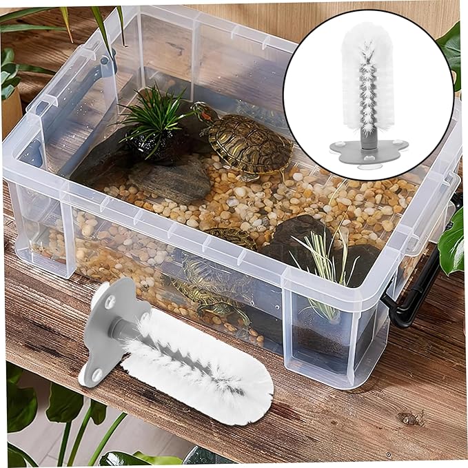 Abaodam Turtle Cleaning Brush Cup for Shell Mud Removal Multi-Functional Turtle Scratcher and Safe Material