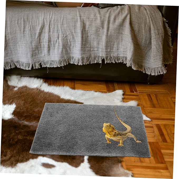 2PCS Reptile Mat Wear-Resistant Tortoise Bedding and Convenient Snake Carpet for Lizards Geckos and Terrapins Moisture-Absorbing Terrarium Accessory