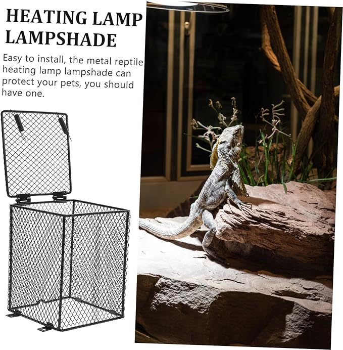 Practical Reptile Heating Lamp Net Cover Metal Lampshade for Reptile Box Lampshade Design