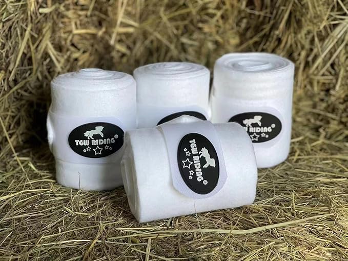 TGW RIDING Horse Polo Leg Wraps, Horse Leg Wraps, Horse Fleece Bandages,4-Pack