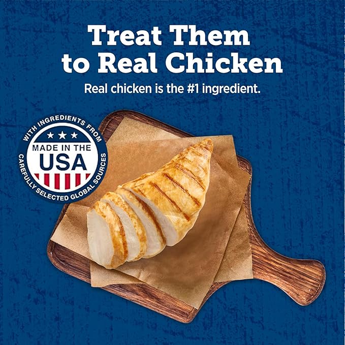 Blue Buffalo True Chews Premium Jerky Cuts Dog Treats, Made in the USA with Natural Ingredients, Chicken, 32-oz Bag, (Pack of 3)