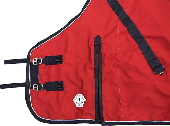 T TEKE Deluxe Horse Canvas Sheet for Snug and Clean in Stable, or as a Blanket Liner. (Size Range 51"-87" Including Mini Horse)