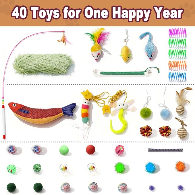 41 Pcs Interactive Cat Toys for Indoor Cats, Kitten Toys - Image 5