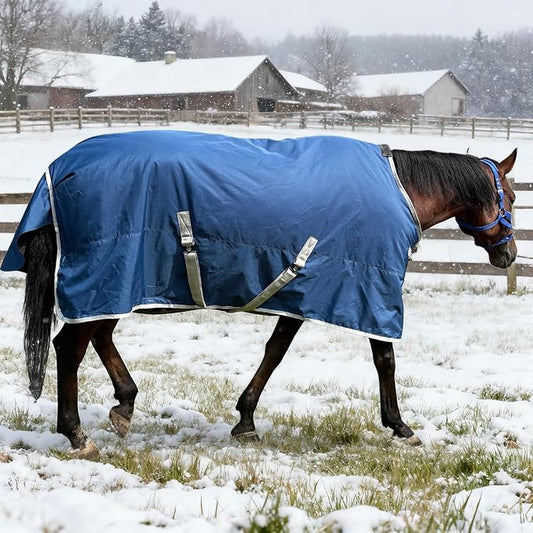 Winter 1200D Premium Turnout Horse Blanket,Medium Weight Waterproof Blanket