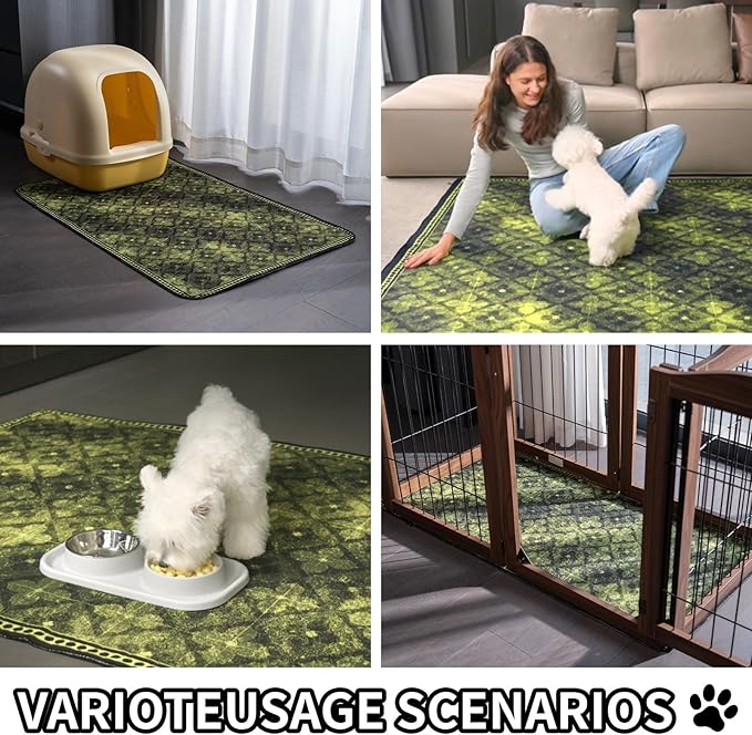 Washable Pee Pads for Dogs, Reusable Puppy Potty Training Pads, Ultra-Absorbent Thick Waterproof Leak-Proof Non-Slip Pads & Mat for Crate, Playpen, Floor, Whelping & Housebreaking , 2 Pack 36"x36"
