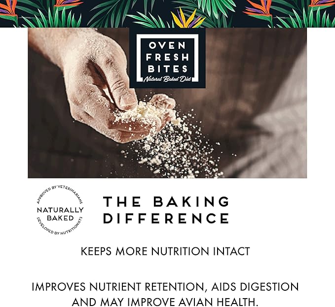 Oven Fresh Bites Natural Baked Treats, All-Natural Bird Treat Parrot Cookies, 4 Oz, Peanut Butter/Coconut Papaya/Oatmeal Raisin, 3-Pack
