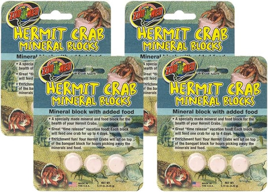 (4 Pack) Zoo Med Laboratories Zoo Hermit Crab Mineral Blocks