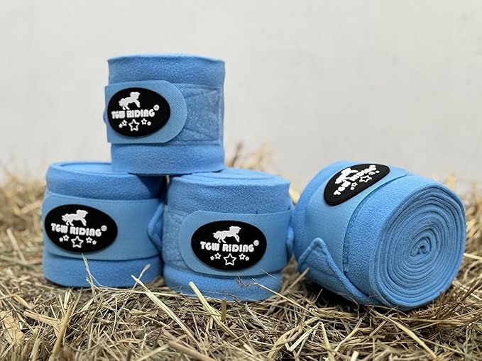 TGW RIDING Horse Polo Leg Wraps, Horse Leg Wraps, Horse Fleece Bandages,4-Pack