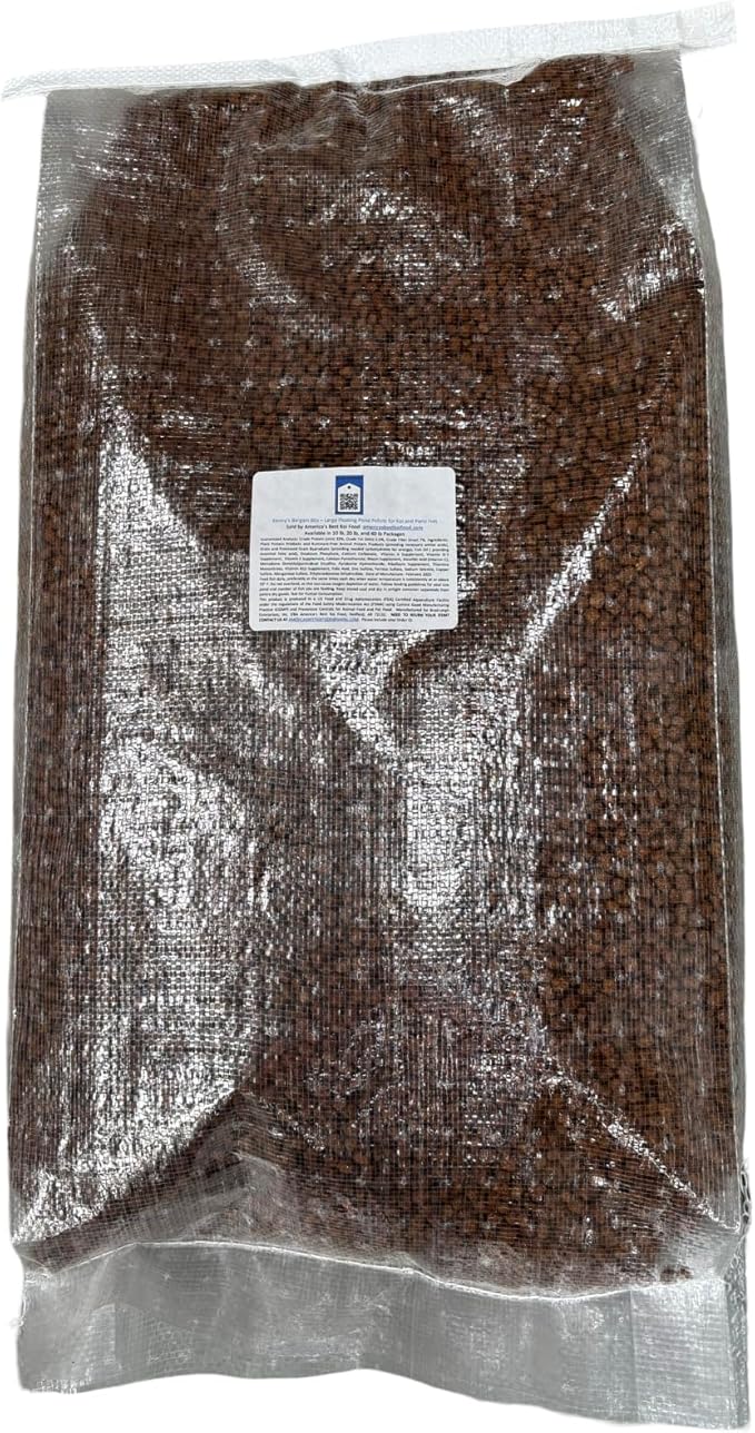 America's Best Koi Food Large Floating Pond Pellets 20 lbs Koi Fish Food 32% Premium Protein Year Round Maintenance Diet
