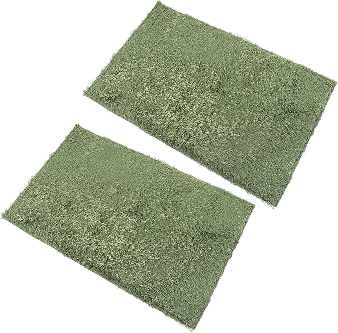 FRCOLOR 2pcs Reptile Habitat Carpet Mat Simulation Moss Terrarium Substrate Liner for Lizards Turtles Snakes Moisture-Resistant Easy-Clean Reptile Habitat Pad