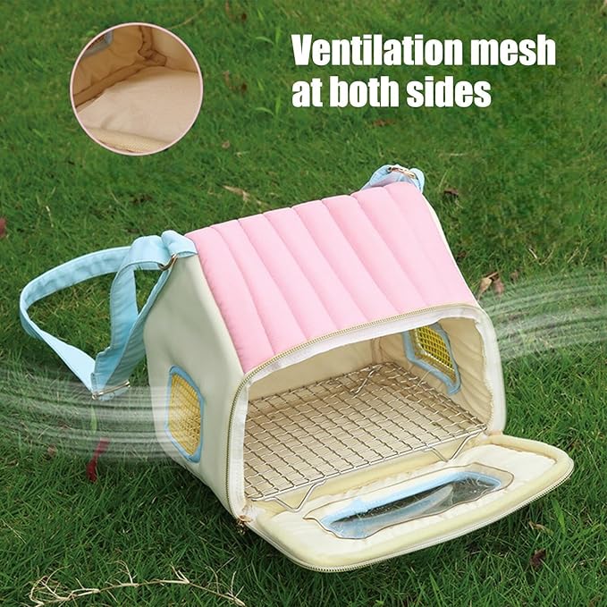 Portable Bird Carrier Bag with Stainless Tray | Warm, Breathable Pet Travel Cage for Birds, Pigeons, and Small Animals, Ideal for Home, Office, Road Trips, Vehicles, Daily Indoor and Outdoor Use
