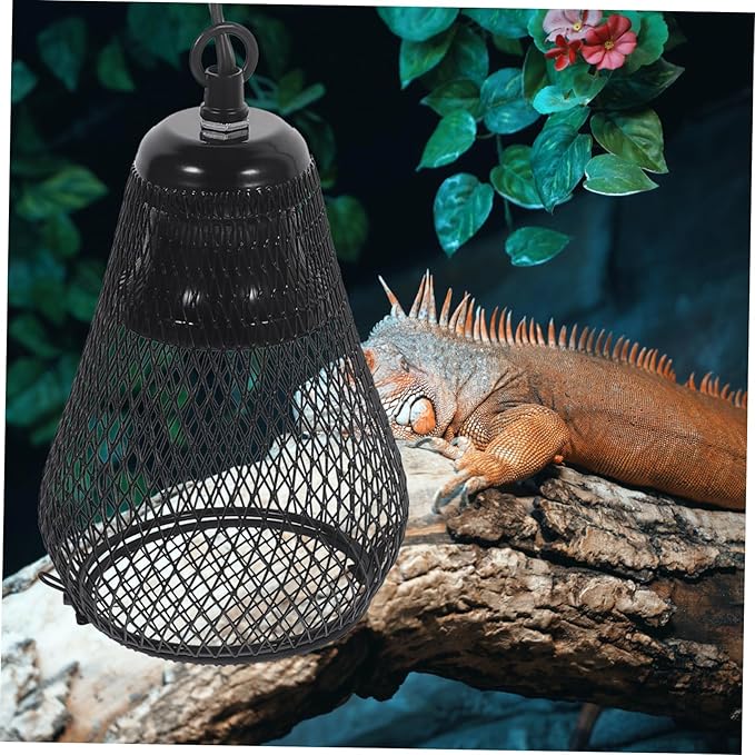 SUPVOX Reptile Heating Lamp Cover Mesh Scald Protection for Reptile Terrarium Easy Installation Suitable for Turtles Bearded Dragons and Other Pets Us Plug