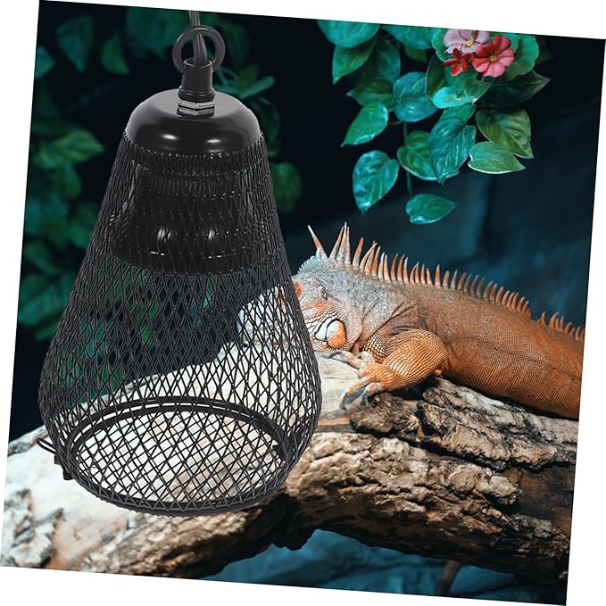 Kisangel Heat Lamp Mesh Cover for Reptiles Safety Scald Protection Lamp Bulb Lampshade for Snake Enclosure