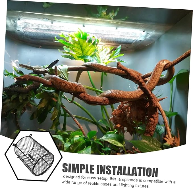 Alipis Leopard Gecko Heat Lamp Reptile Pet Heating Lamp Head Removable Lampshade Cover