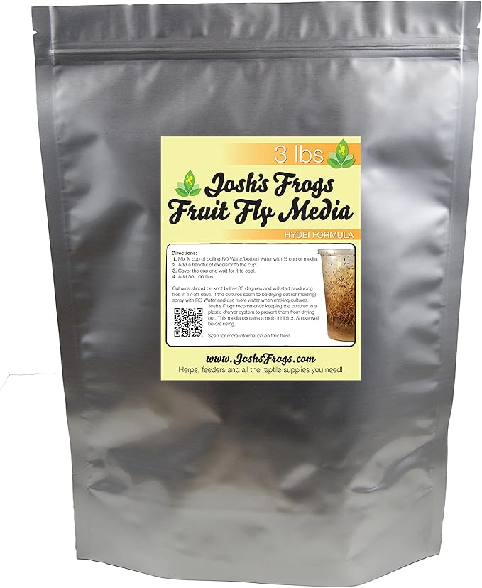 Josh's Frogs The Best HYDEI Fruit Fly Food Media (3 lbs/2.7 Quarts - Makes 20 Fruit Fly Cultures)