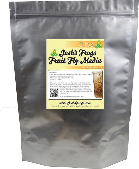Josh's Frogs The Best HYDEI Fruit Fly Food Media (3 lbs/2.7 Quarts - Makes 20 Fruit Fly Cultures)