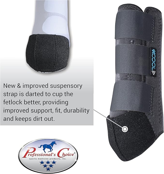 Professional's Choice 2XCOOL Sports Medicine Horse Boots | Protective & Breathable Design for Ultimate Comfort & Durability in Active Horses | Value 4 Pack