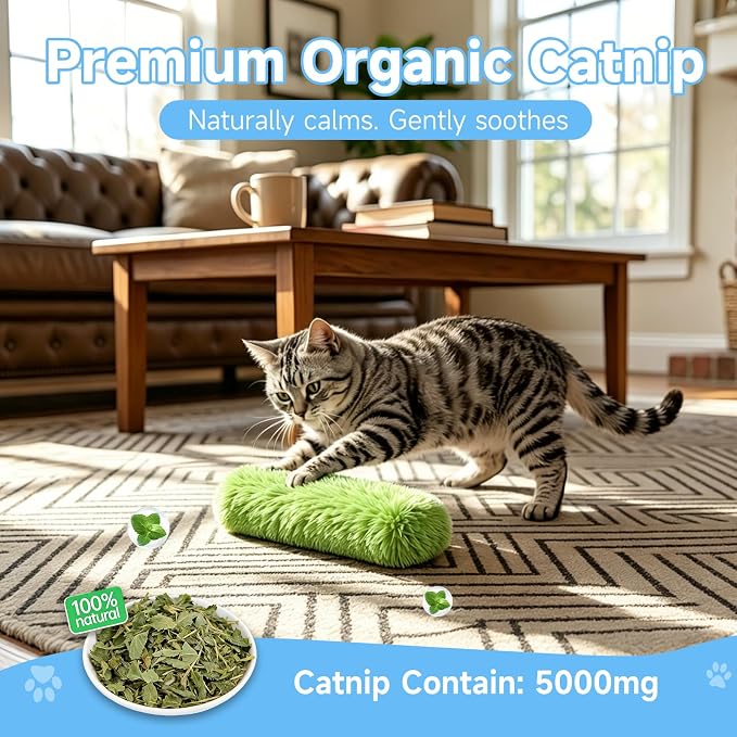 WOUSEDO Cat Toys Pillows 3 Pack, Interactive Kicker Toy with Catnip - Image 4