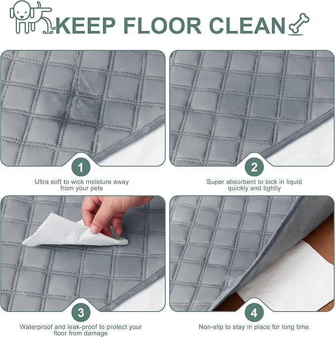 Eterish Reusable Washable Pee Pads for Dogs Large/Extra Large 31'' x 36'' 2 Pack, Absorbent Pet Puppy Dog Training Pads Non-Slip, Waterproof Whelping Potty Pads for Dogs Leak-Proof