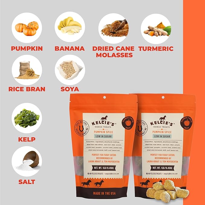 Horses Treats - Low Sugar, Starch, and Carbohydrates | Healthy Treats for Horse Supports Superior Digestion 2 Pounds (Pack of 2)